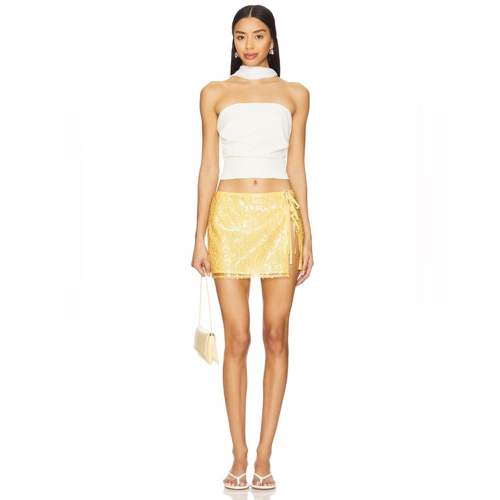 Revolve Superdown Calistah Mini Skirt in Yellow